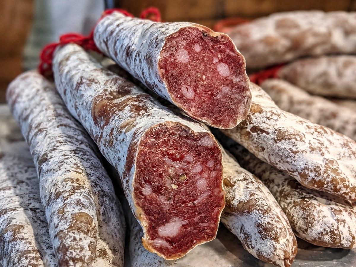 Fuet artesà d’elaboració pròpia de Can Vives amb floridura natural