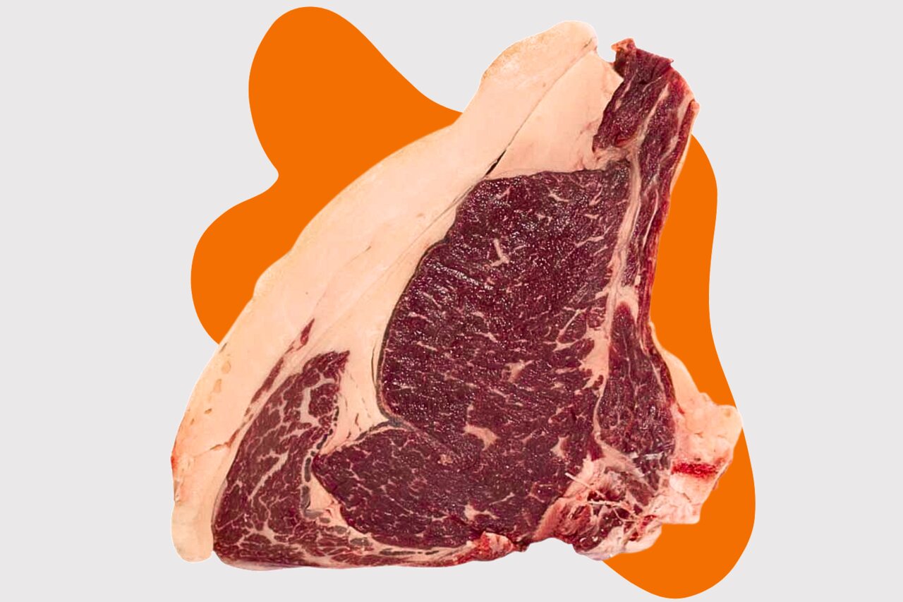 Txuletó de carn selecta amb os de Can Vives, a Calella